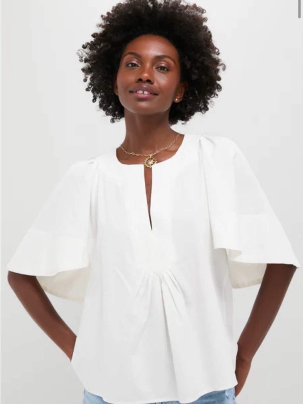 Tuckernuck white Finley Flutter Top